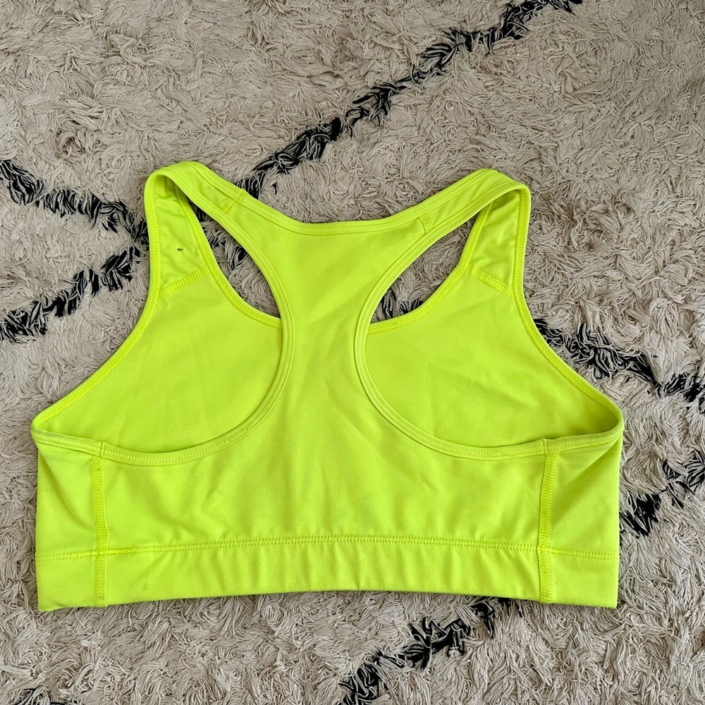 Nike Women's Bright Yellow Sports Bra - Picture 3 of 3